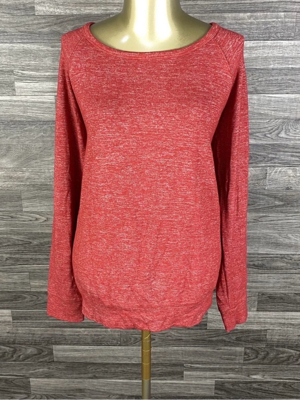 Lightweight Red Long-Sleeve Top